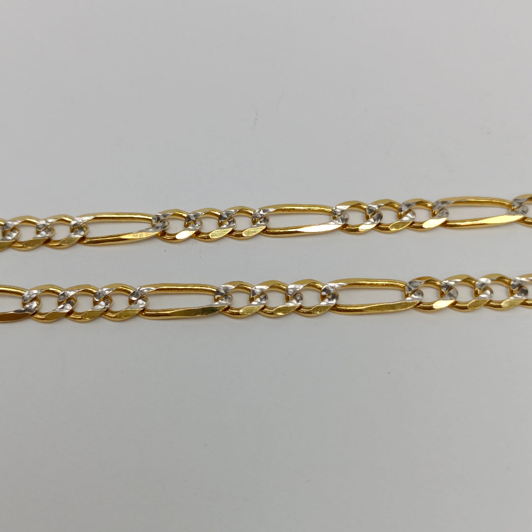 PULSERA 3X1 DIAMANTADA 14K 18 CM 4.5 GR (NUEVO)
