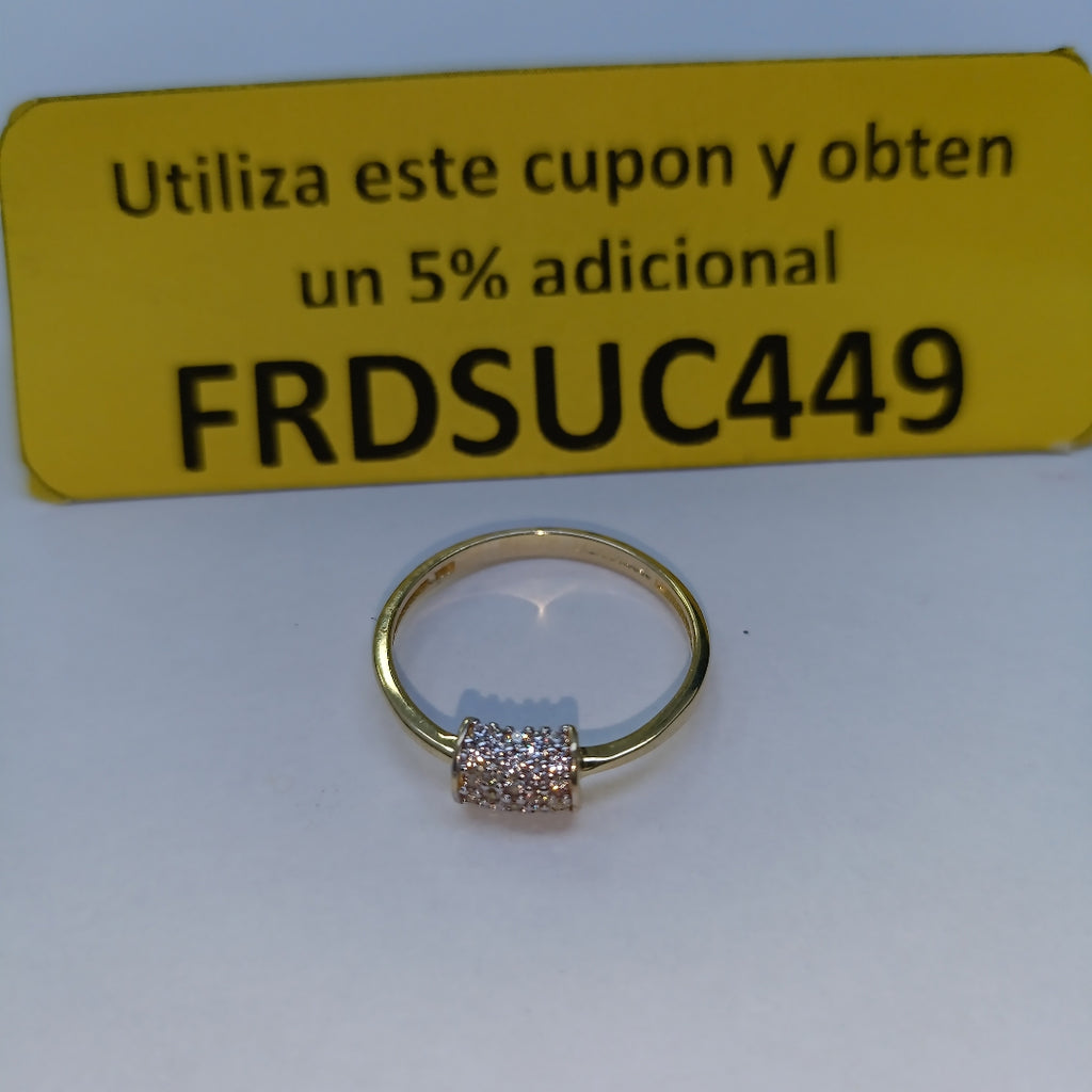 ANILLO ANILLITO C CIRCONIAS 14K 7 TALLA 1.5 GR (NUEVO)