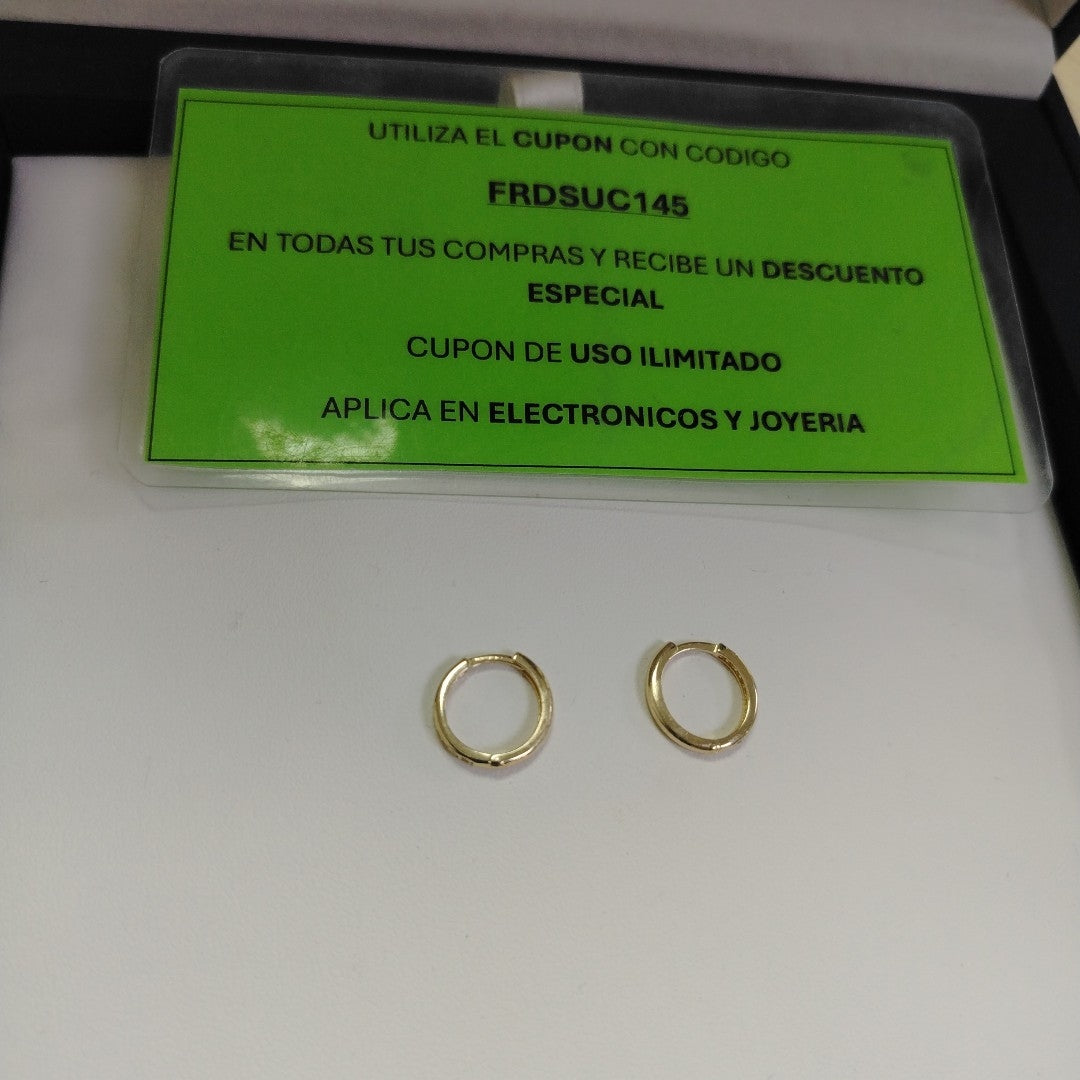 ARETES ARRACADA C CIRCONIAS 14K 1.6 GR (NUEVO)