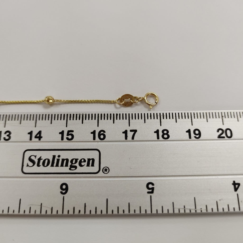 PULSERA ESPECIAL CON BOLITAS 14K 18 CM 1.4 GR (NUEVO)