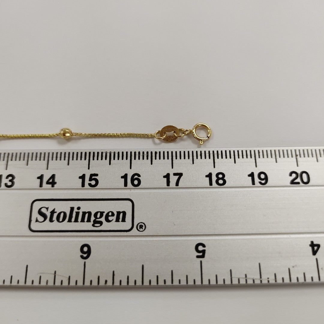 PULSERA ESPECIAL CON BOLITAS 14K 18 CM 1.4 GR (NUEVO)