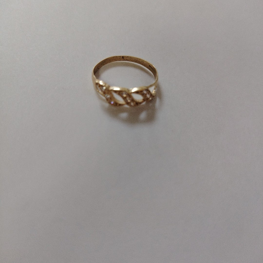 ANILLOS C CIRCONIAS 14K TALLA 7 1.3 GR (NUEVO)