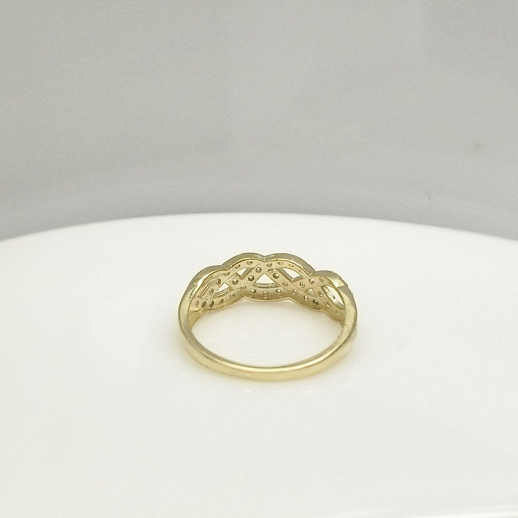 ANILLOS C CIRCONIAS 14K TALLA 9 2.5 GR (NUEVO)