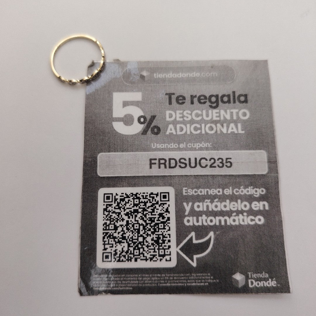 ANILLO ANILLITO FIG C CIRCONIAS 14K 9 TALLA 1.2 GR (NUEVO)