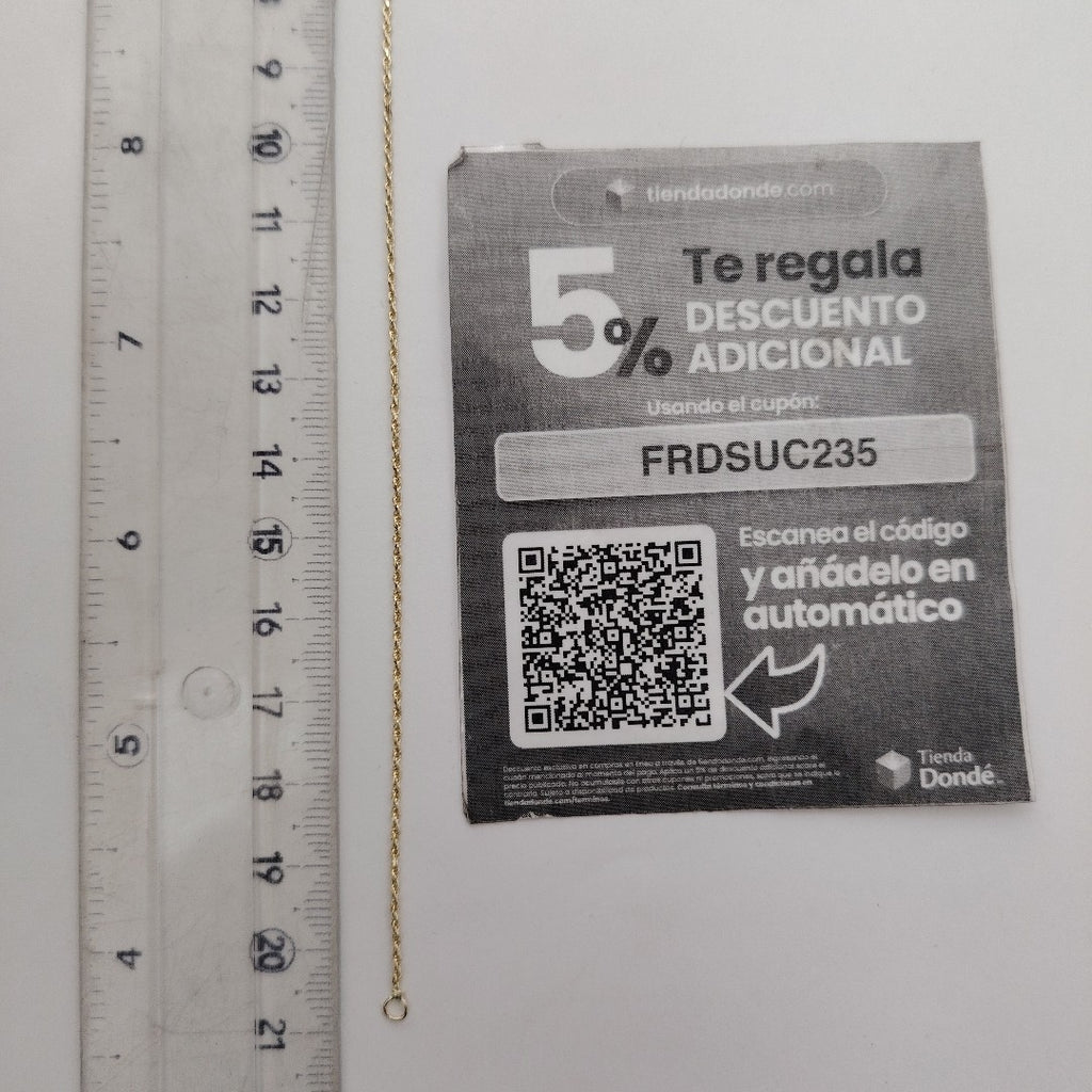 PULSERA TORZAL 14K 21 CM 1.4 GR (NUEVO)