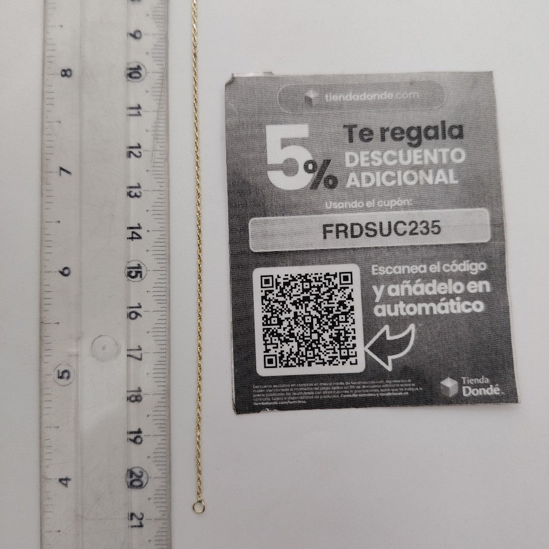 PULSERA TORZAL 14K 21 CM 1.4 GR (NUEVO)