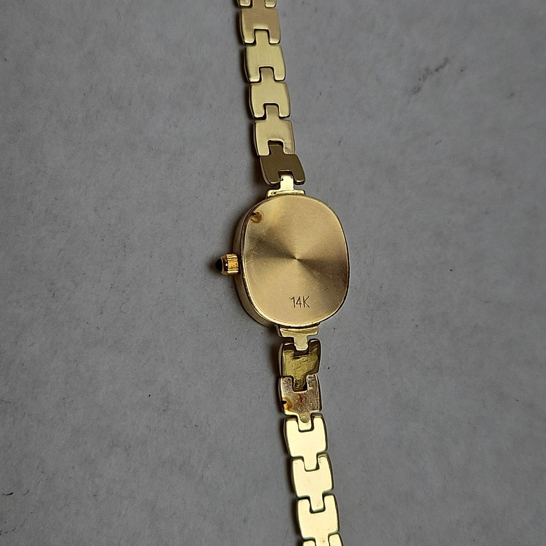 RELOJ CAJA Y PULSO ORO ORO 14 K 13.8 GRMS (SEMINUEVO)