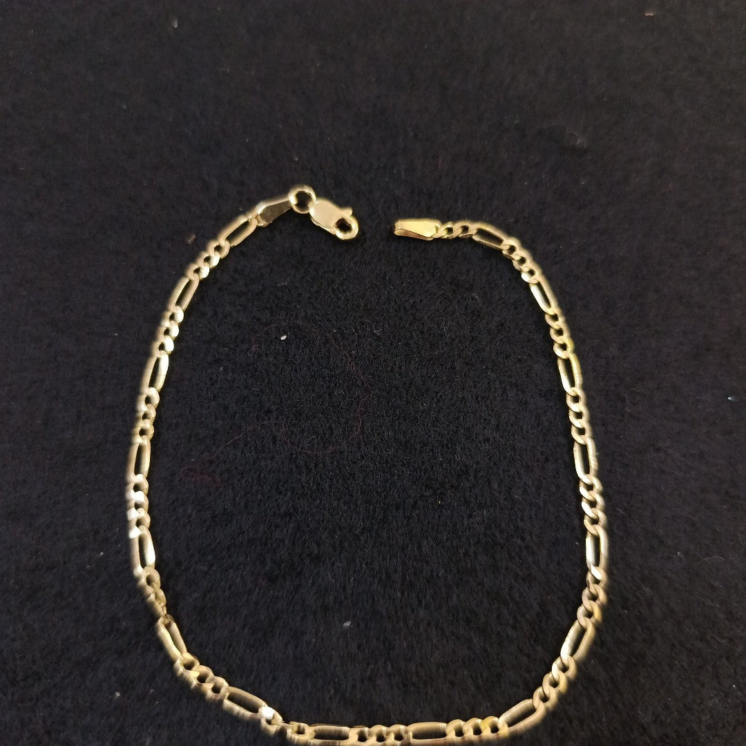 PULSERA TEJIDO 3X1 14K 21 CM 2.2 GR (NUEVO)