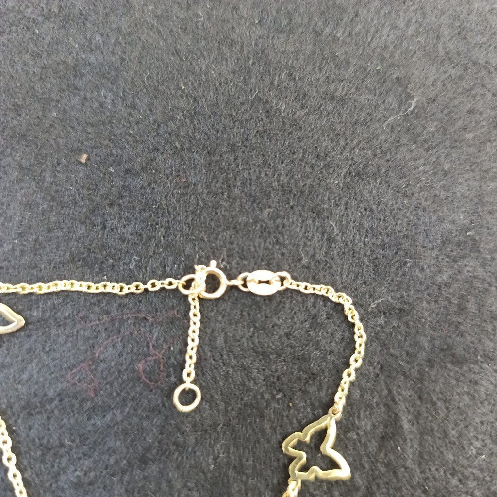 PULSERA ESPECIAL C MARIPOSAS 14K 18 CM 1.7 GR (NUEVO)