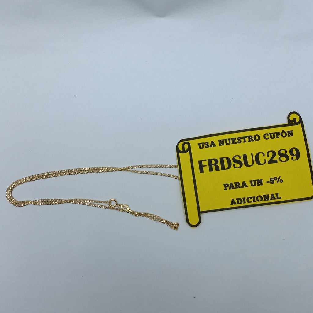 CADENAS TEJIDO BARBADA ORO 10K 50 CM 3.4 GR (NUEVO)