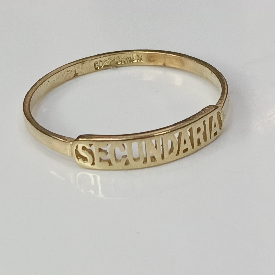 ANILLO DE GRADUACIÓN ORO 10 K 1 GRMS (SEMINUEVO)