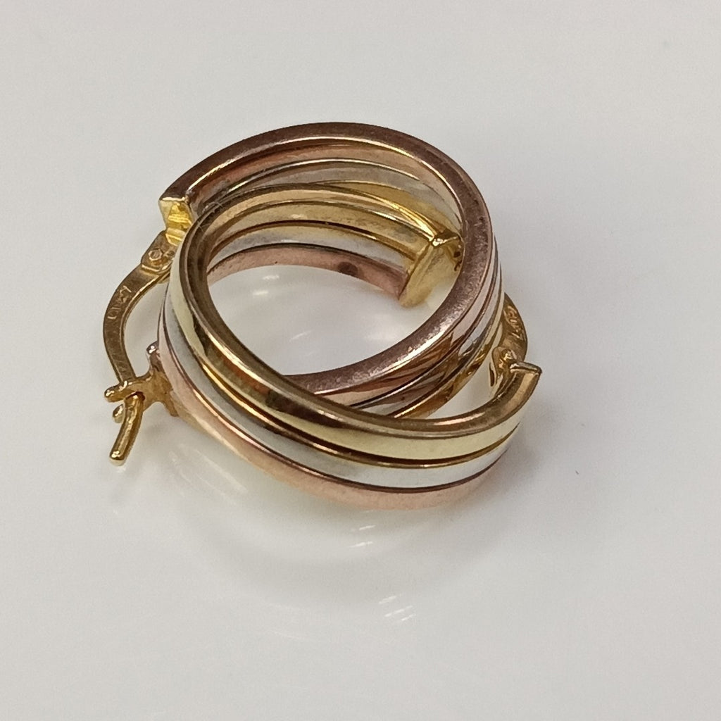 ARETES PAR ORO, ORO COMBINADO 10 K 2.4 GRMS (SEMINUEVO)