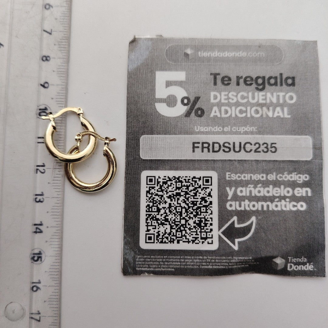 ARETES ARRACADAS 14K 1.6 GR (NUEVO)