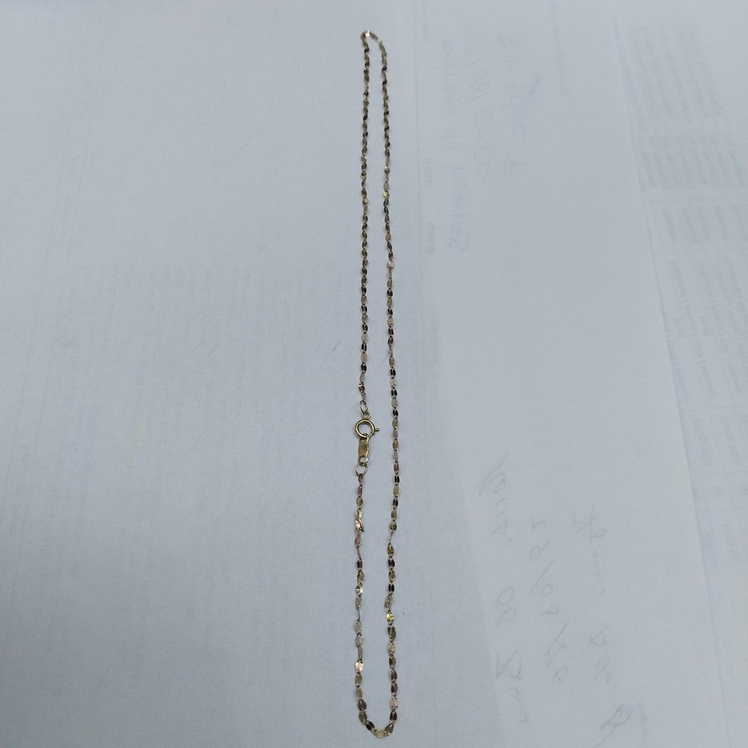 CADENA ORO COMBINADO 10 K 0,30 GRMS (SEMINUEVO)