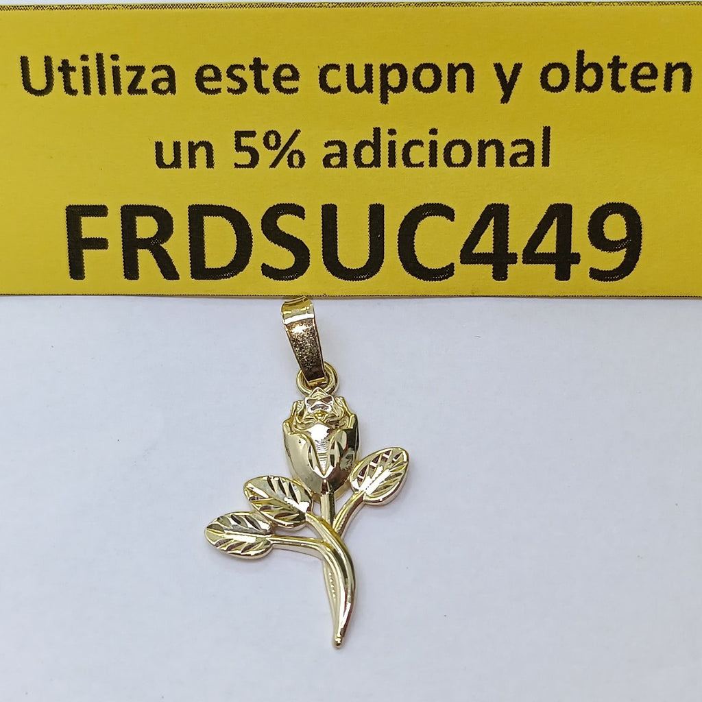 DIJE ROSA 10K 1.4 GR (NUEVO)