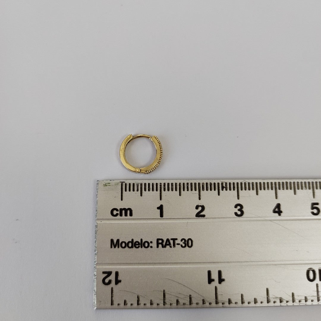 ARETES ARRACADAS CON CIRCONIAS 10K 1.3 GR (NUEVO)