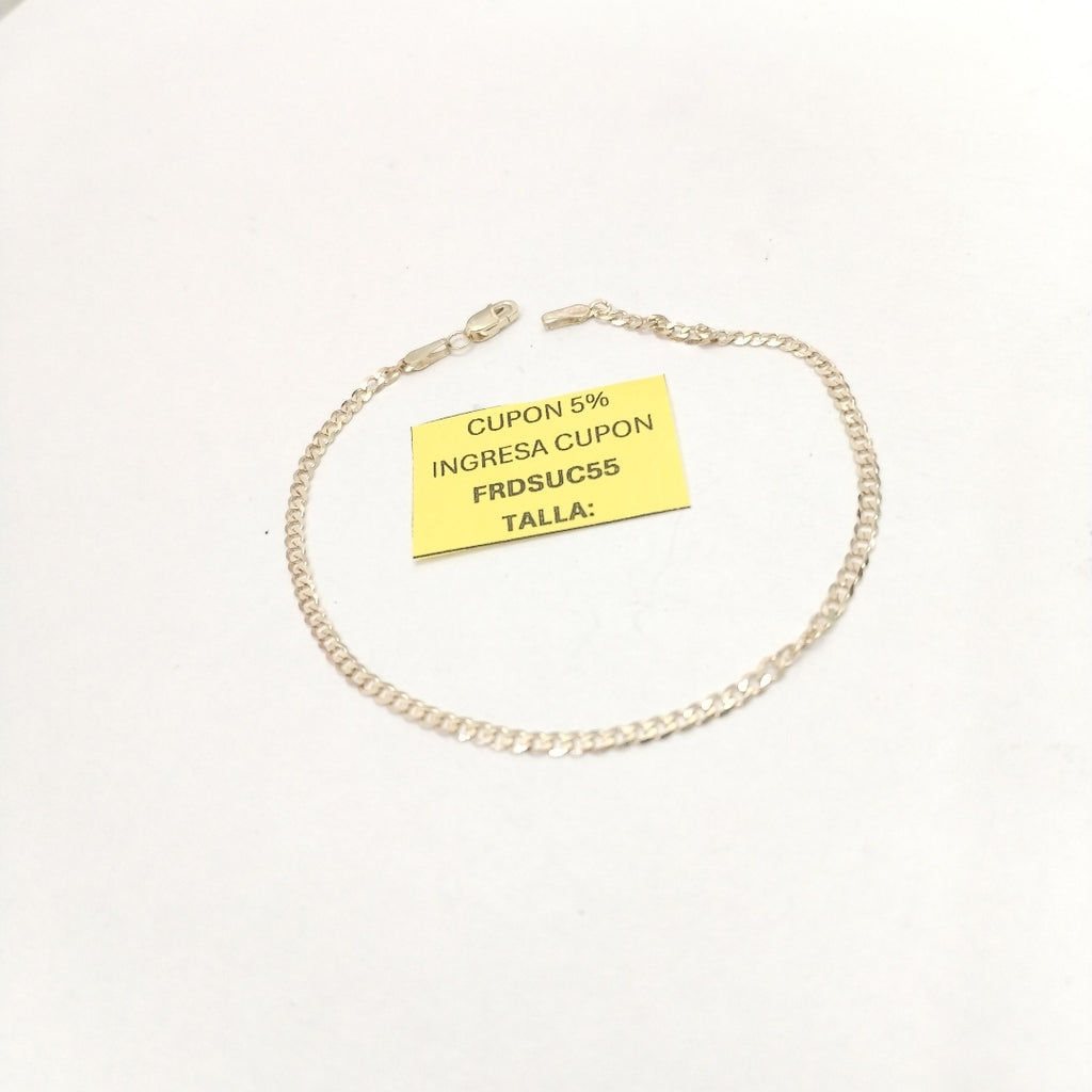 PULSERA TEJIDO BARBADA 14K 21 CM 2.3 GR (NUEVO)