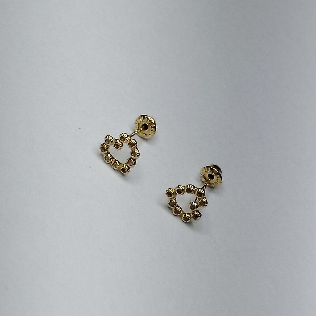 BROQUELES BROQUEL FIG CORAZON 14K 0.23 GR (NUEVO)