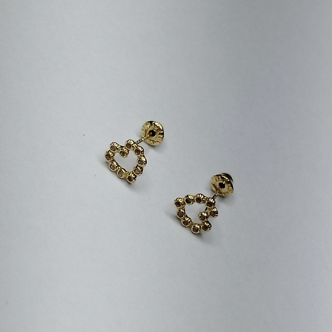 BROQUELES BROQUEL FIG CORAZON 14K 0.23 GR (NUEVO)