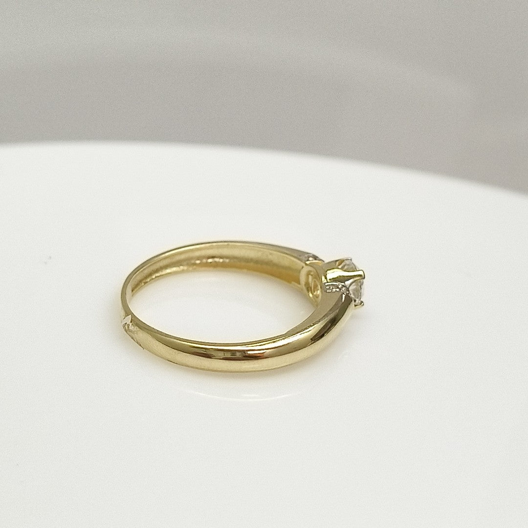 ANILLO ANILLITO C CIRCONIAS 14K 7 TALLA 2.3 GR (NUEVO)