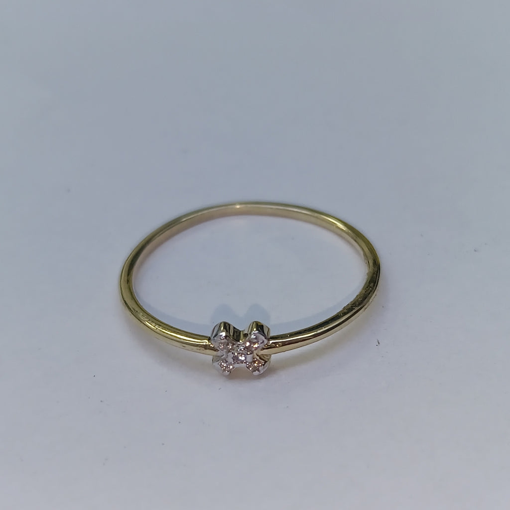 ANILLO ANILLITO C CIRCONIAS 14K 8 TALLA 1 GR (NUEVO)