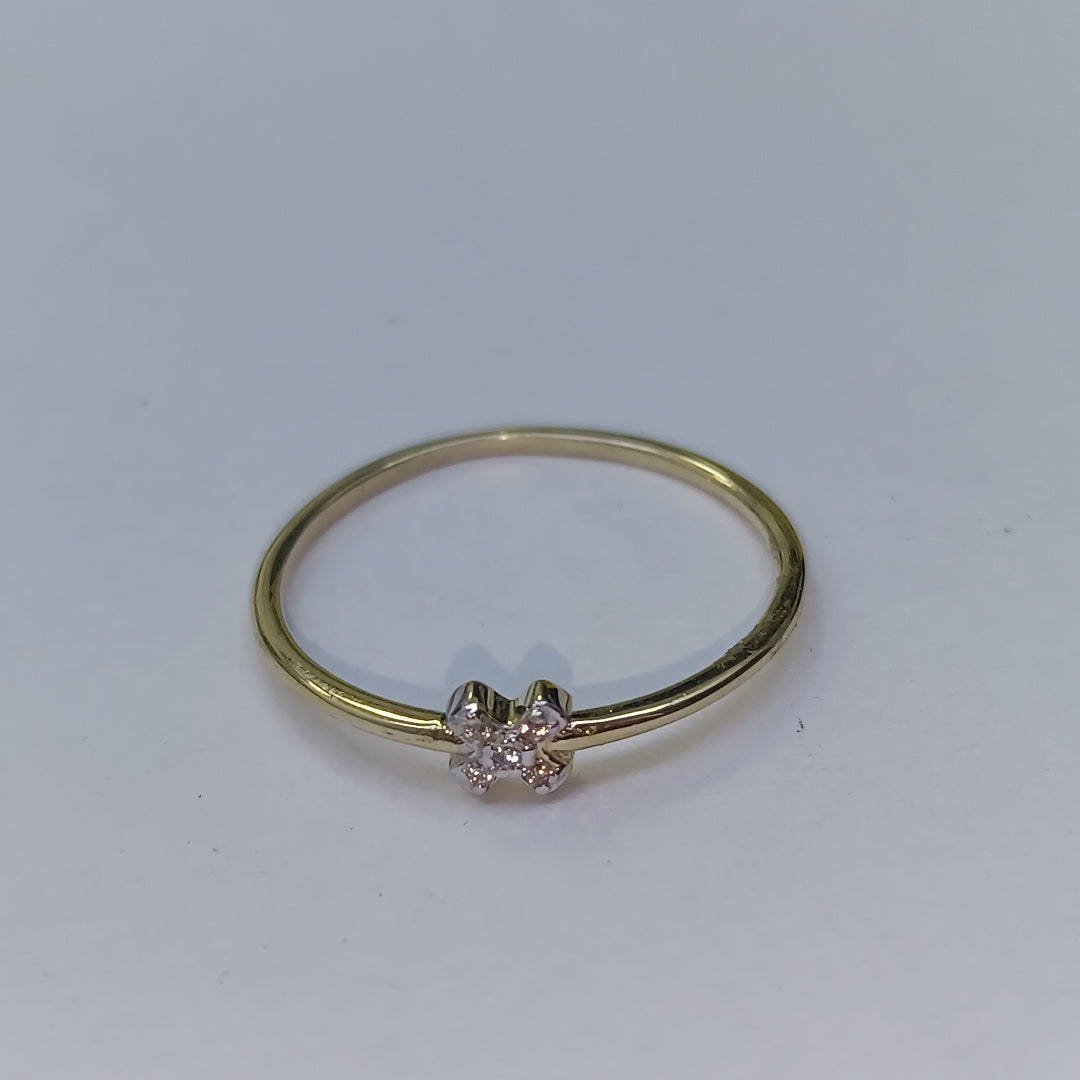 ANILLO ANILLITO C CIRCONIAS 14K 8 TALLA 1 GR (NUEVO)