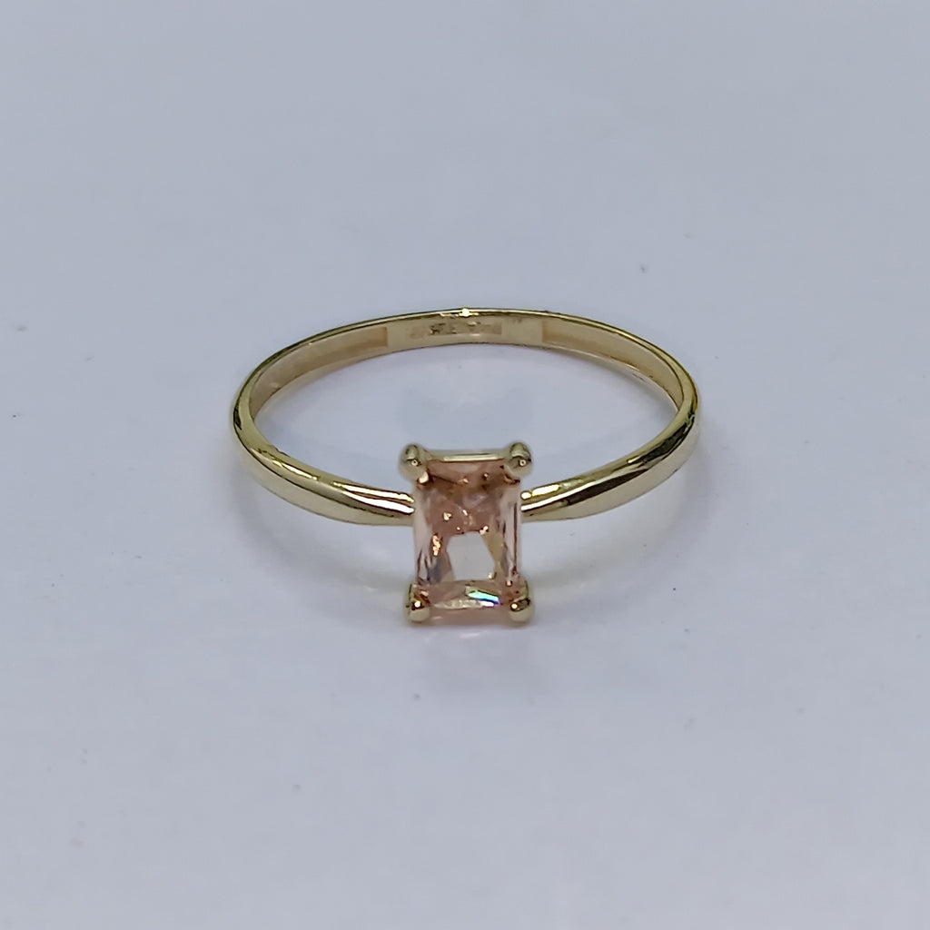 ANILLOS TEJIDO ANILLITO C PIEDRA DE COLOR 14K 8 1.2 GR (NUEVO)