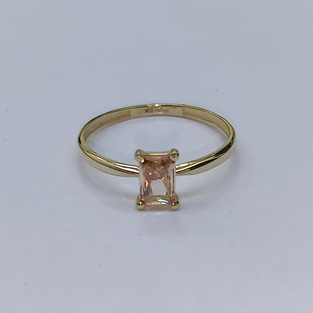 ANILLOS TEJIDO ANILLITO C PIEDRA DE COLOR 14K 8 1.2 GR (NUEVO)