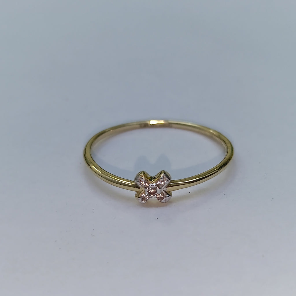 ANILLO ANILLITO C CIRCONIAS 14K 8 TALLA 1 GR (NUEVO)