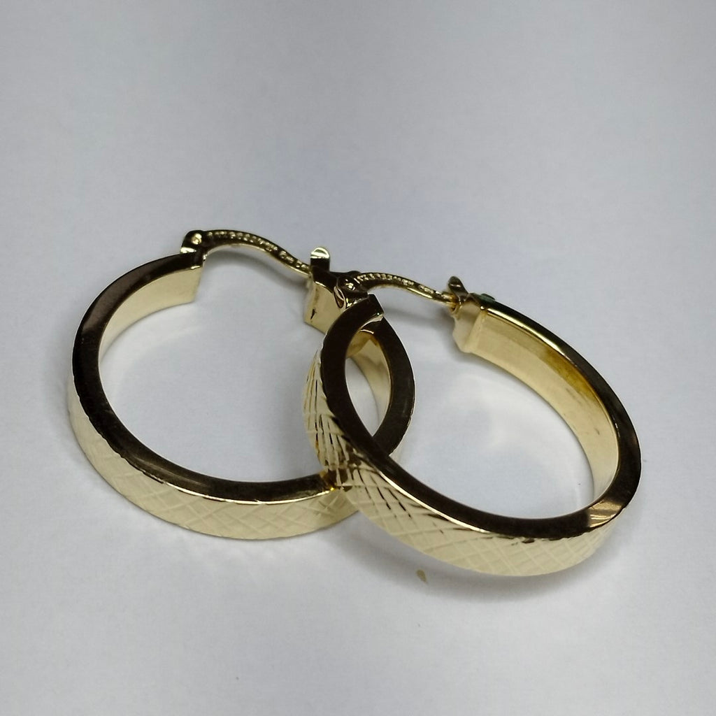 ARETES TEJIDO ARRACADAS FACETADAS 14K 2.9 GR (NUEVO)