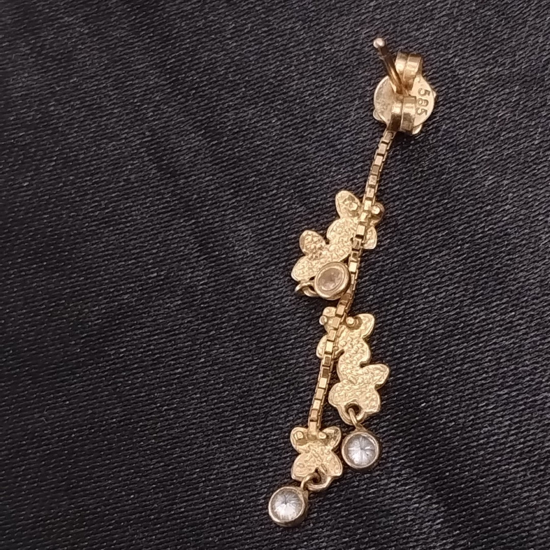 ARETES PAR ORO 14 K 2,50 GRMS (SEMINUEVO)