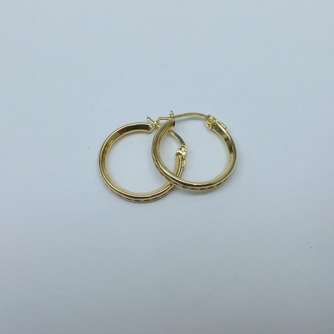 ARETES ARRACADAS CON CIRCONIAS 10K 1.8 GR (NUEVO)