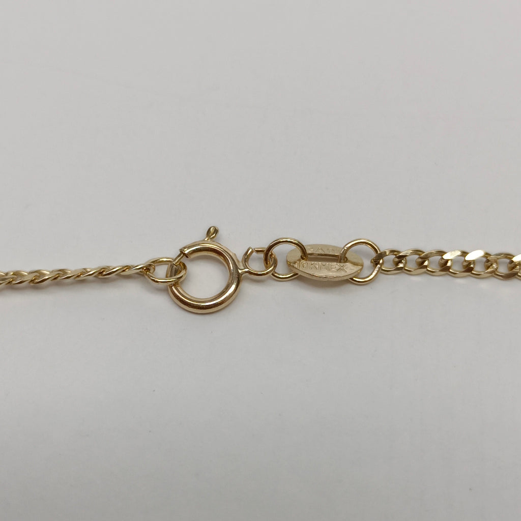 CADENAS TEJIDO BARBADA ORO 10K 55 CM 3.8 GR (NUEVO)