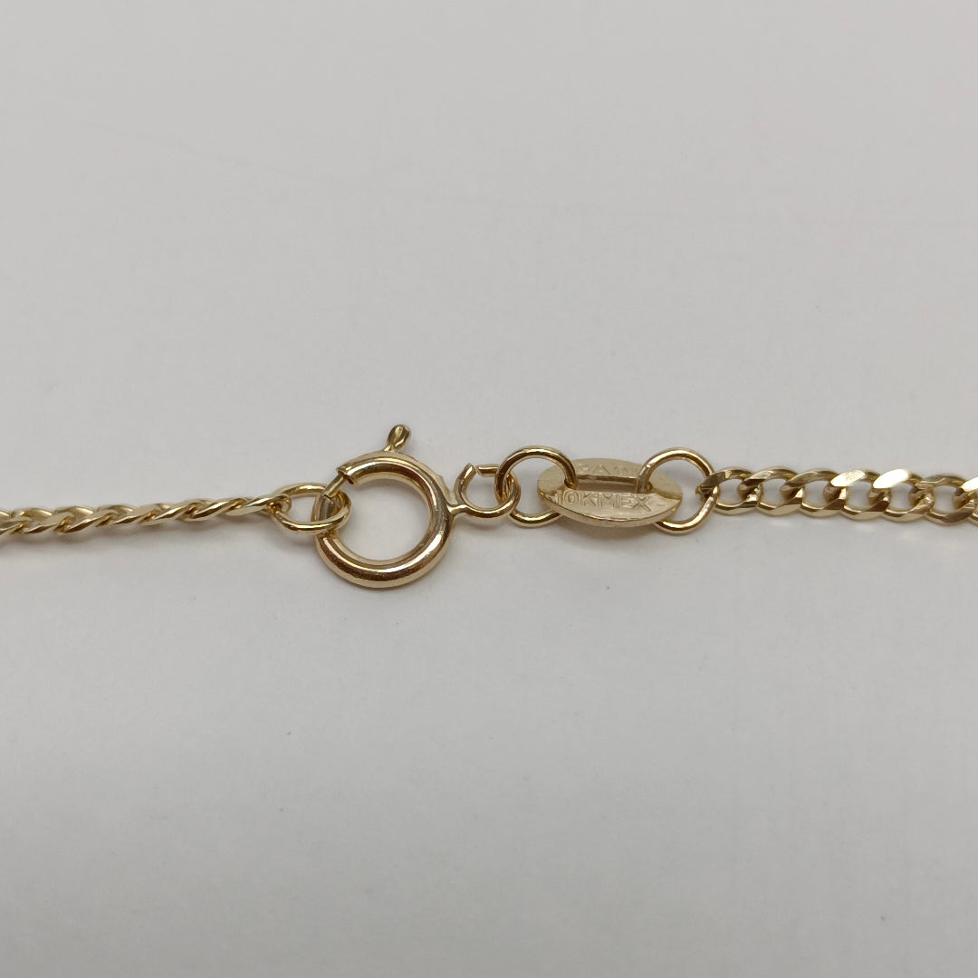 CADENAS TEJIDO BARBADA ORO 10K 55 CM 3.8 GR (NUEVO)