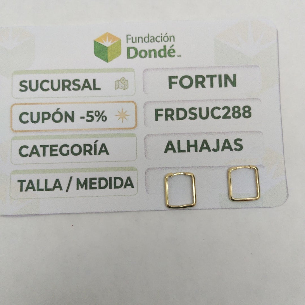 ARRACADAS PAR ORO 14 K 1.6 GRMS (SEMINUEVO)