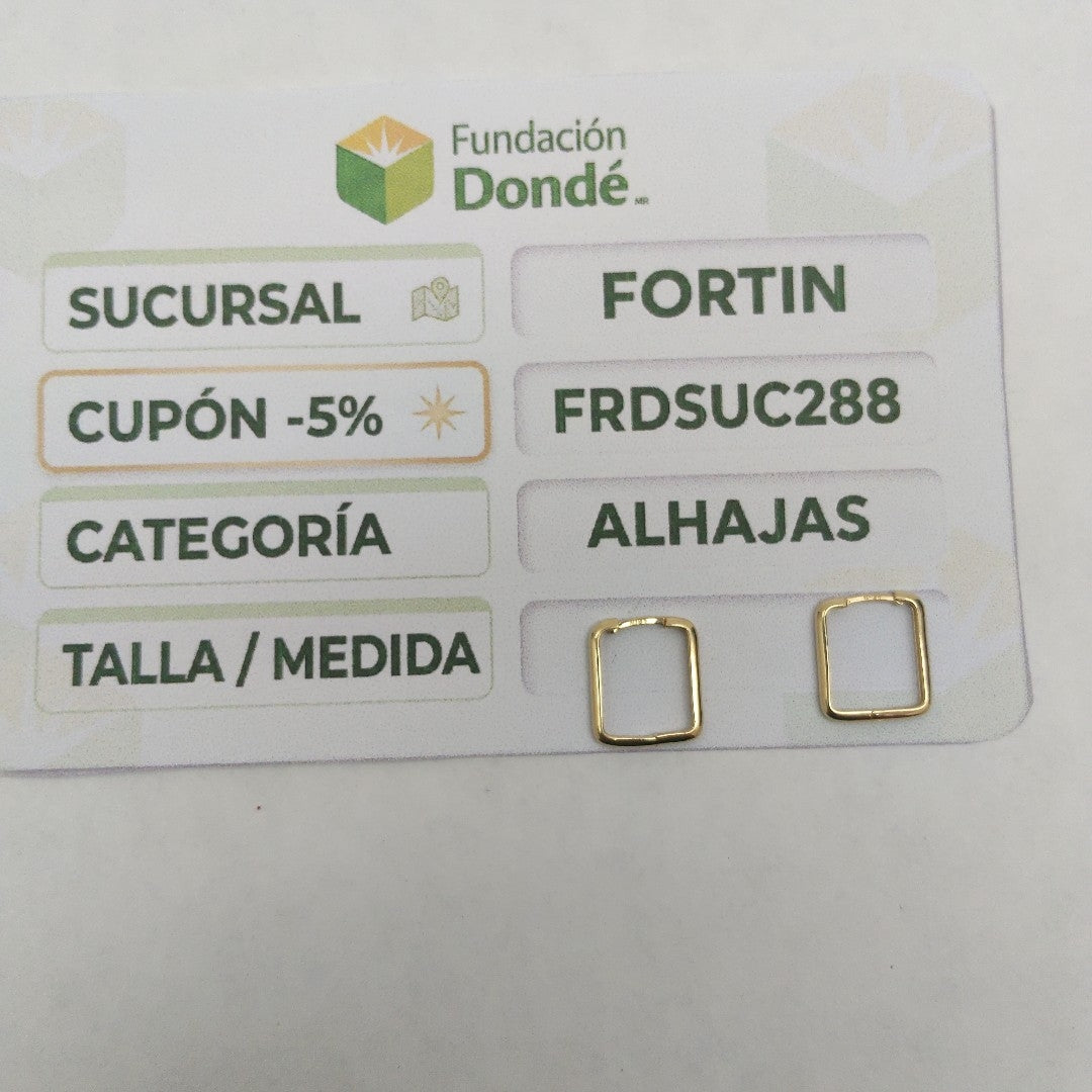 ARRACADAS PAR ORO 14 K 1.6 GRMS (SEMINUEVO)