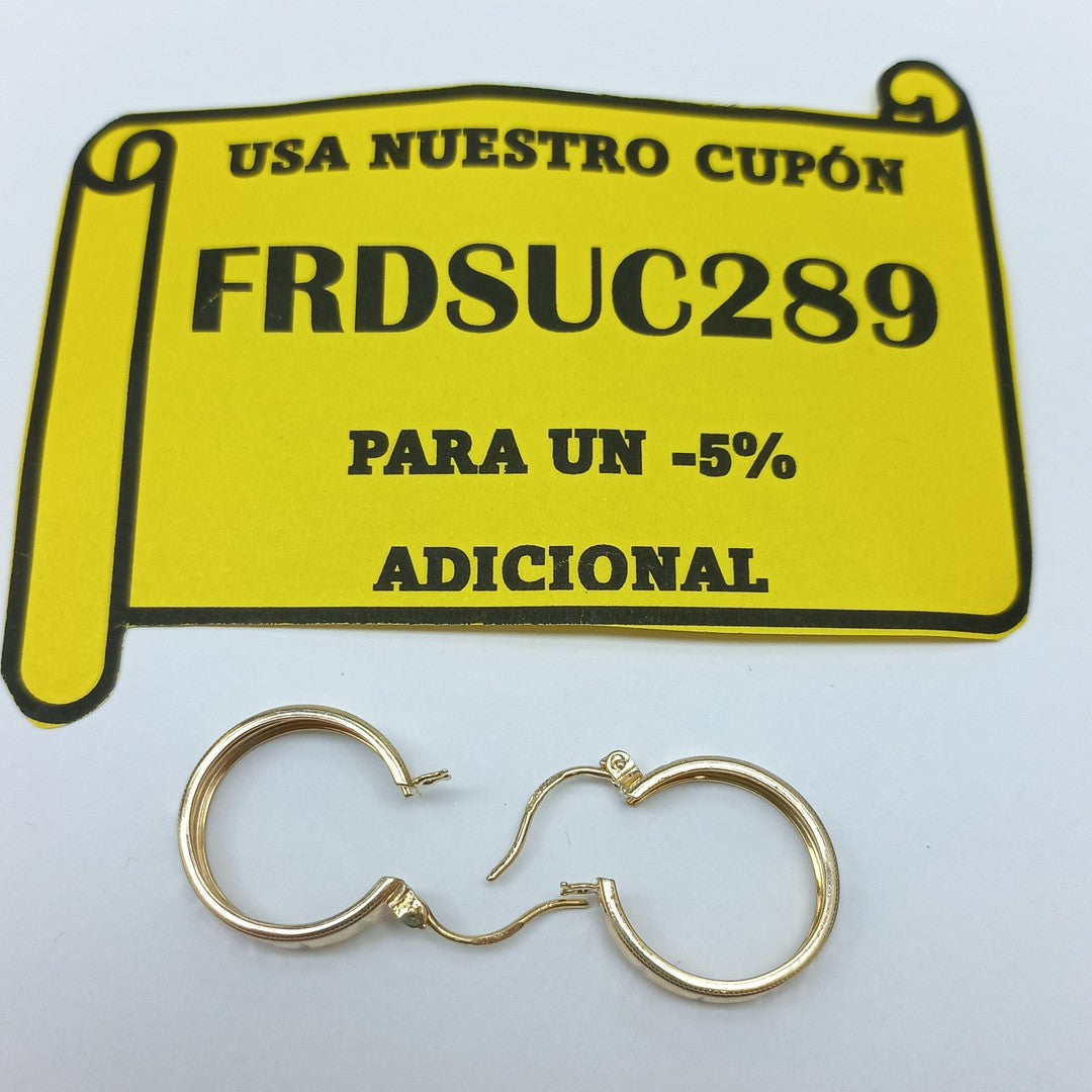 ARETES ARRACADAS LABRADAS 10K 2.1 GR (NUEVO)