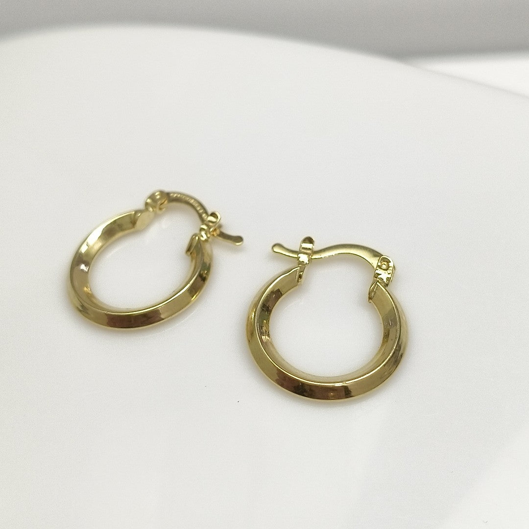 ARETES ARRACADAS CON CIRCONIAS 14K 2.3 GR (NUEVO)