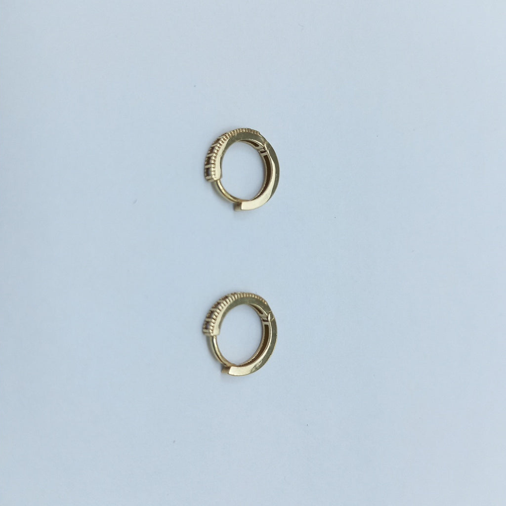 ARETES ARRACADAS CON CIRCONIAS 10K 1.2 GR (NUEVO)