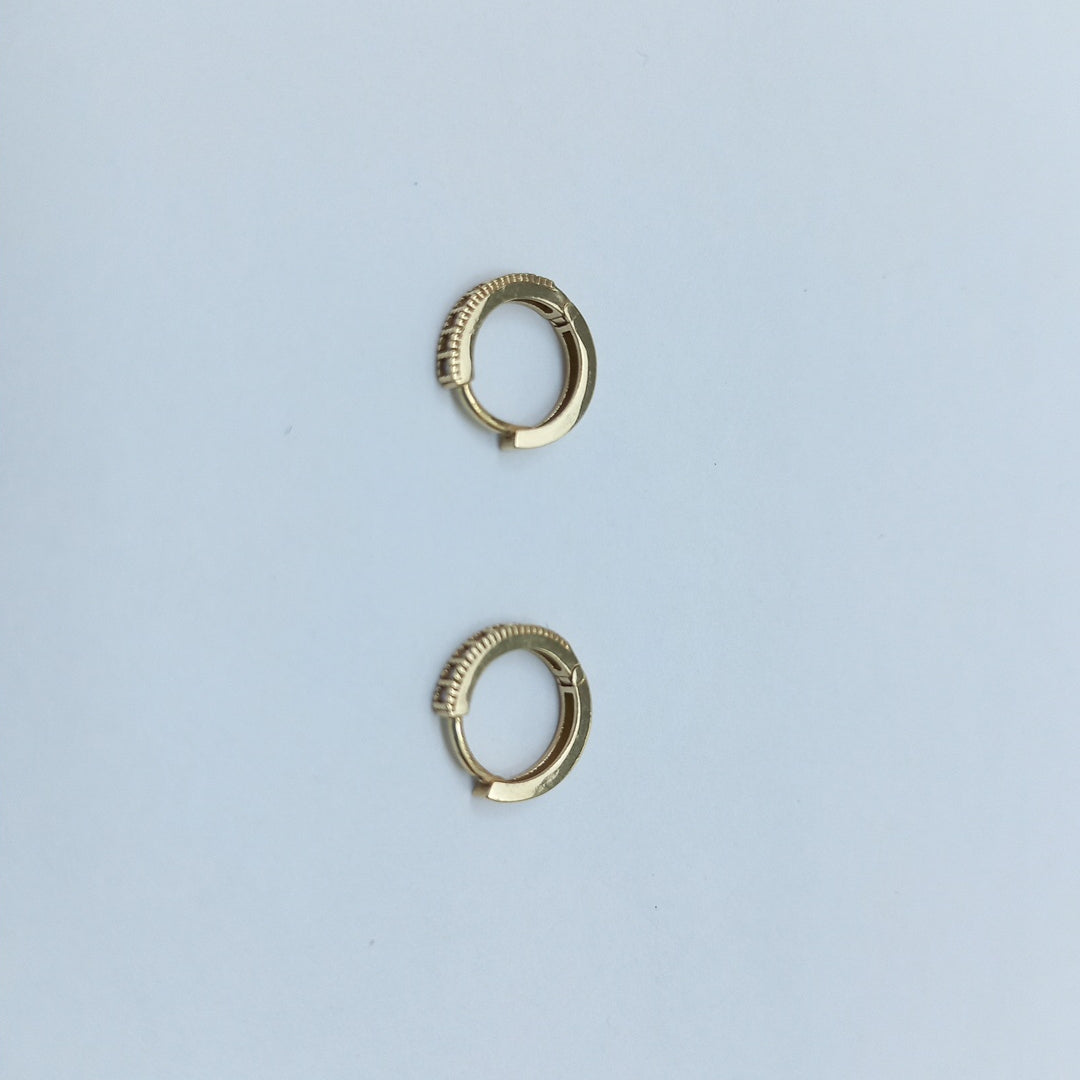 ARETES ARRACADAS CON CIRCONIAS 10K 1.2 GR (NUEVO)