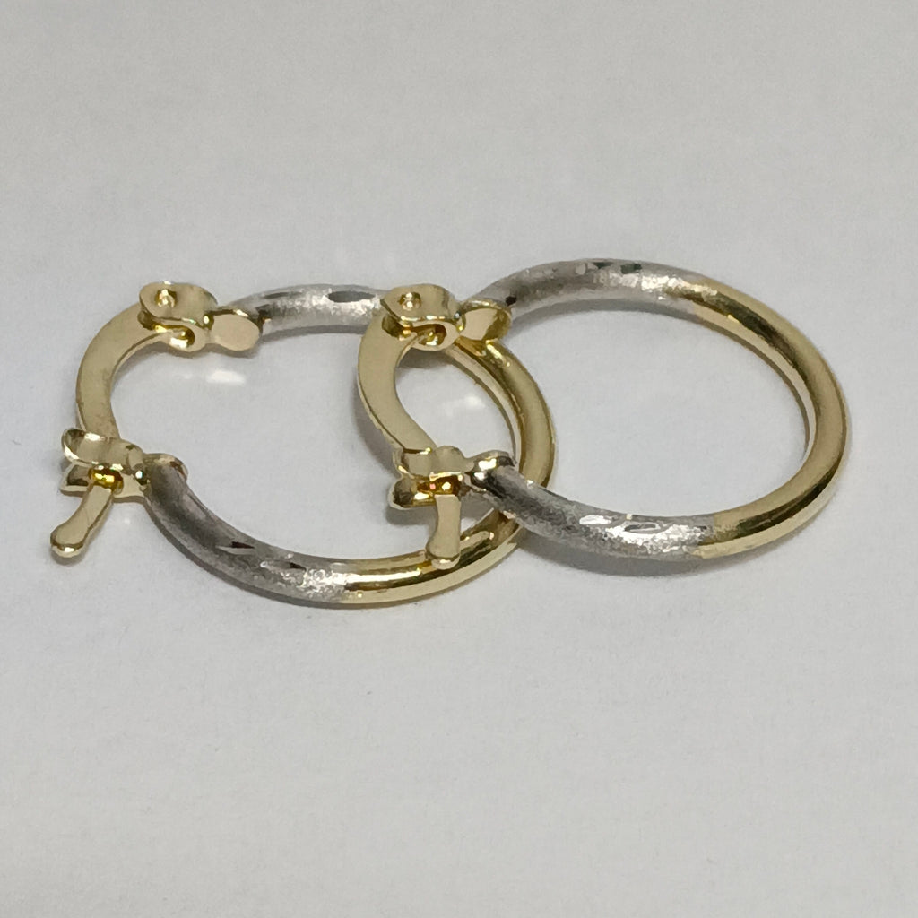 ARETES ARRACADAS COMBINADAS 14K 1.1 GR (NUEVO)