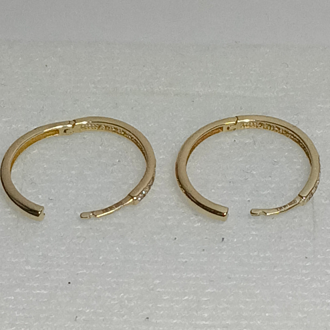 ARETES ARRACADAS C CIRCONIAS 14K 2 GR (NUEVO)