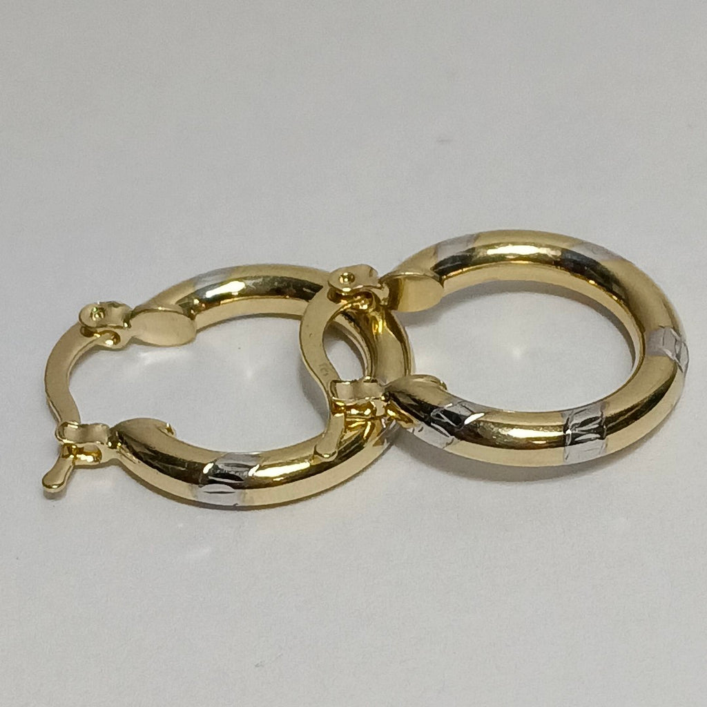 ARETES ARRACADAS COMBINADAS 14K 1.7 GR (NUEVO)
