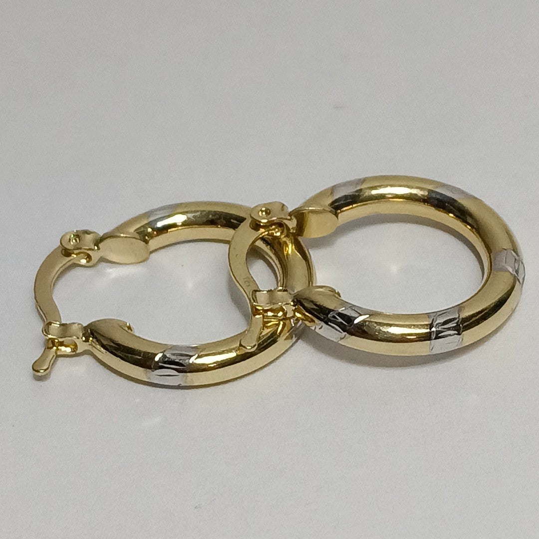 ARETES ARRACADAS COMBINADAS 14K 1.7 GR (NUEVO)