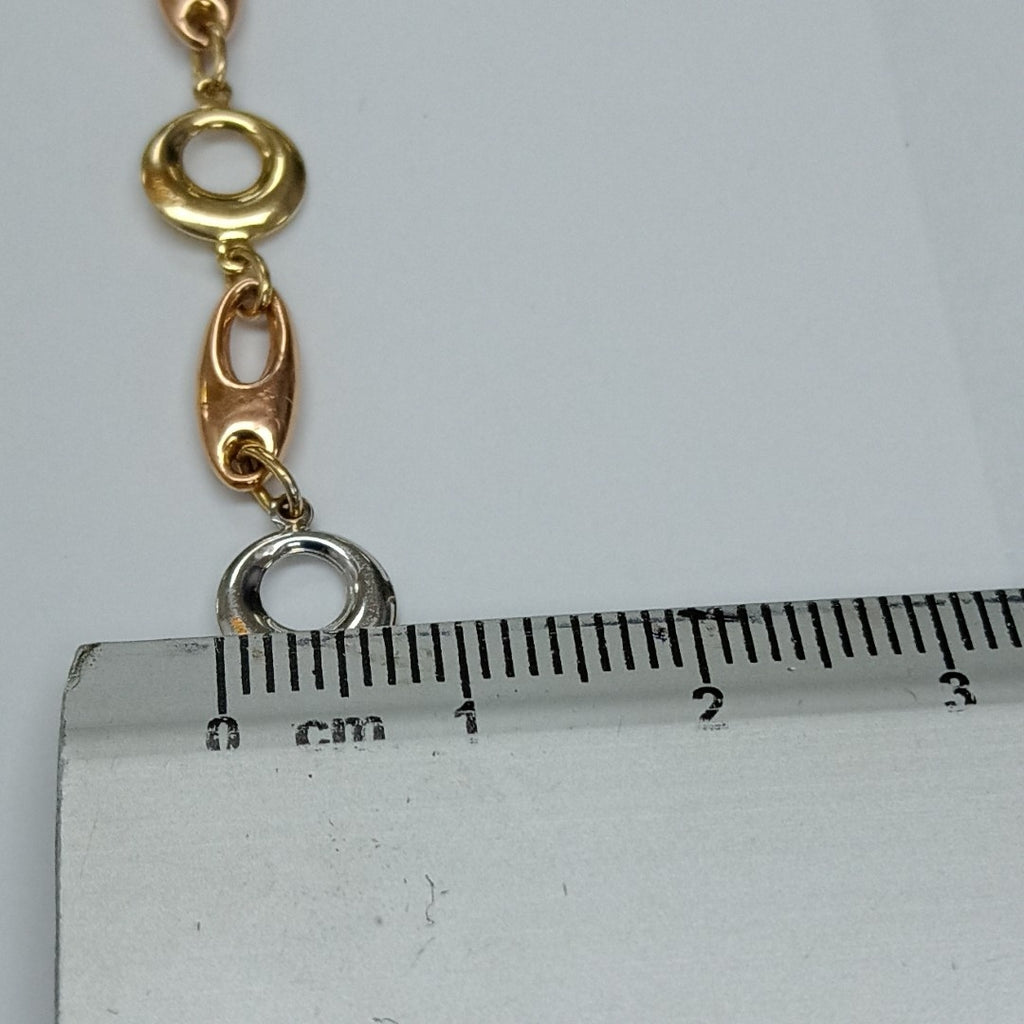 PULSERA ORO COMBINADO 14 K 1.4 GRMS (SEMINUEVO)