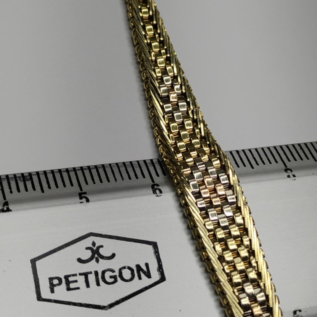 PULSERA ORO, ORO COMBINADO 14 K 12.7 GRMS (SEMINUEVO)
