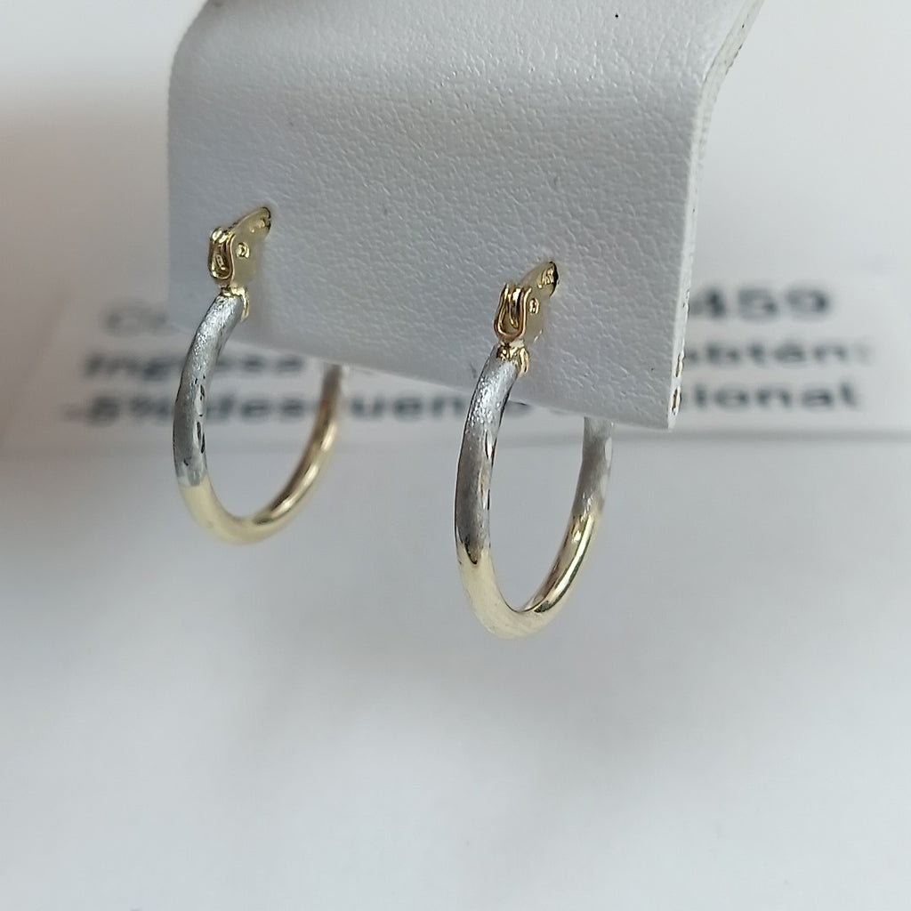ARETES ARRACADAS COMBINADAS 14K 1.2 GR (NUEVO)