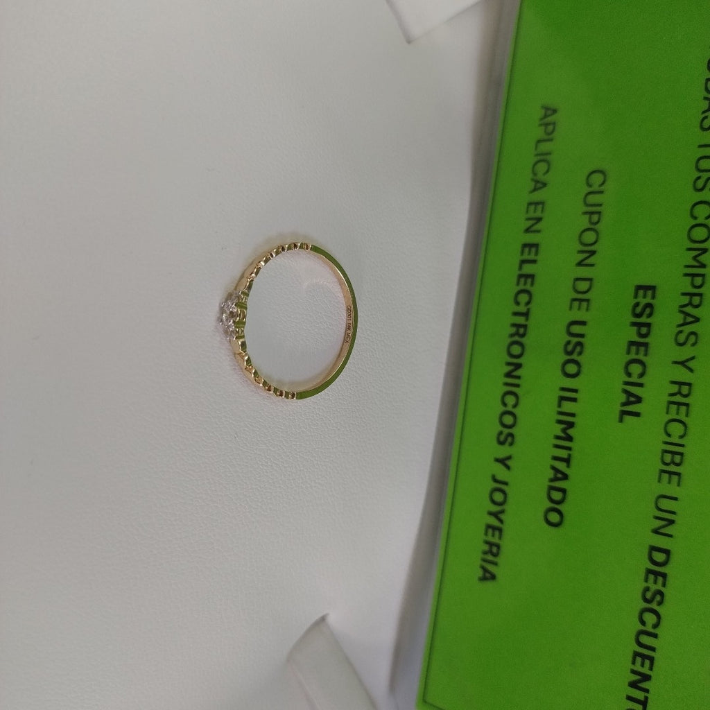 ANILLO ANILLITO C CIRCONIAS 14K 6.5 TALLA 1.1 GR (NUEVO)