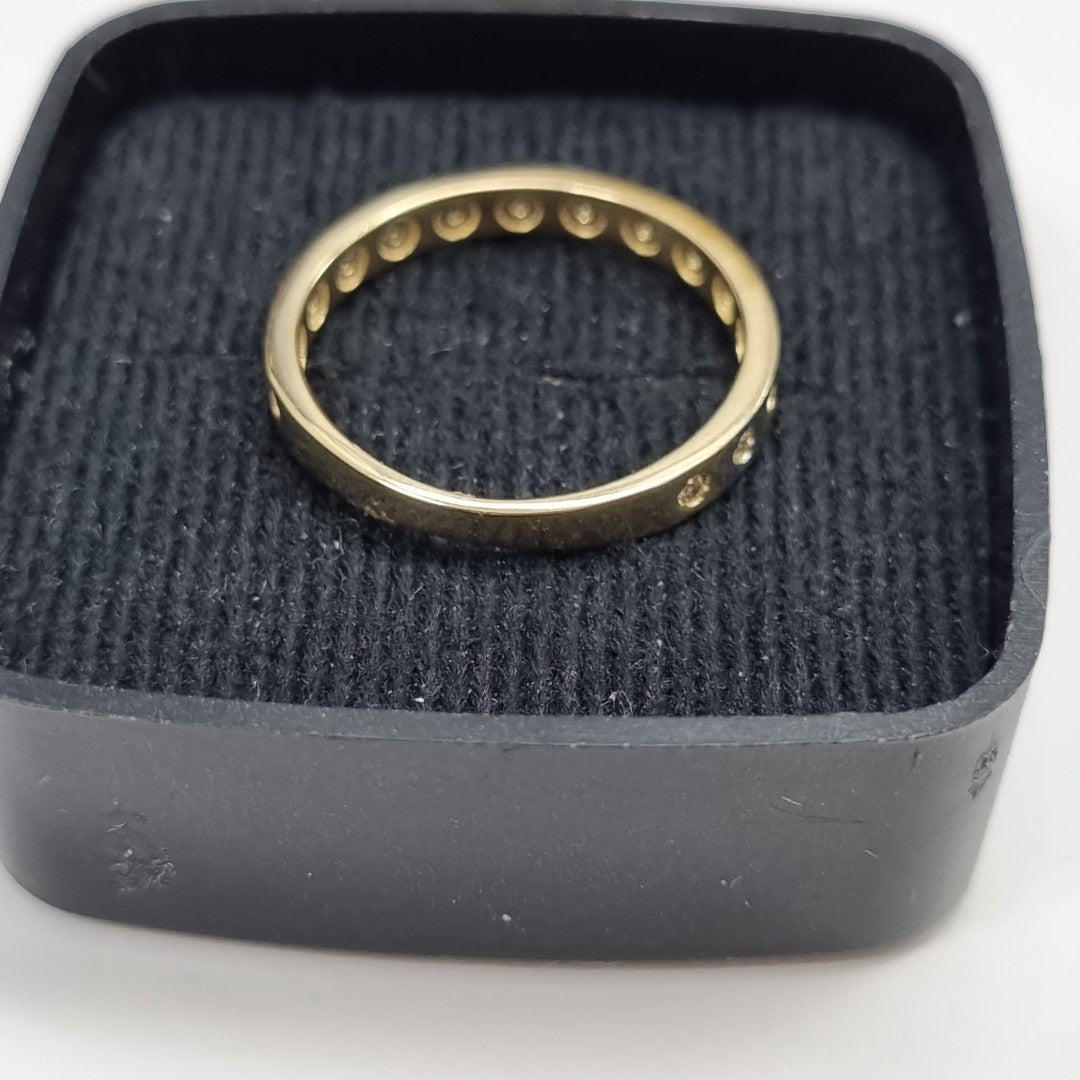 ANILLO ANILLITO C CIRCONIAS COMBINADO 14K 7 TALLA 2.1 GR (NUEVO)