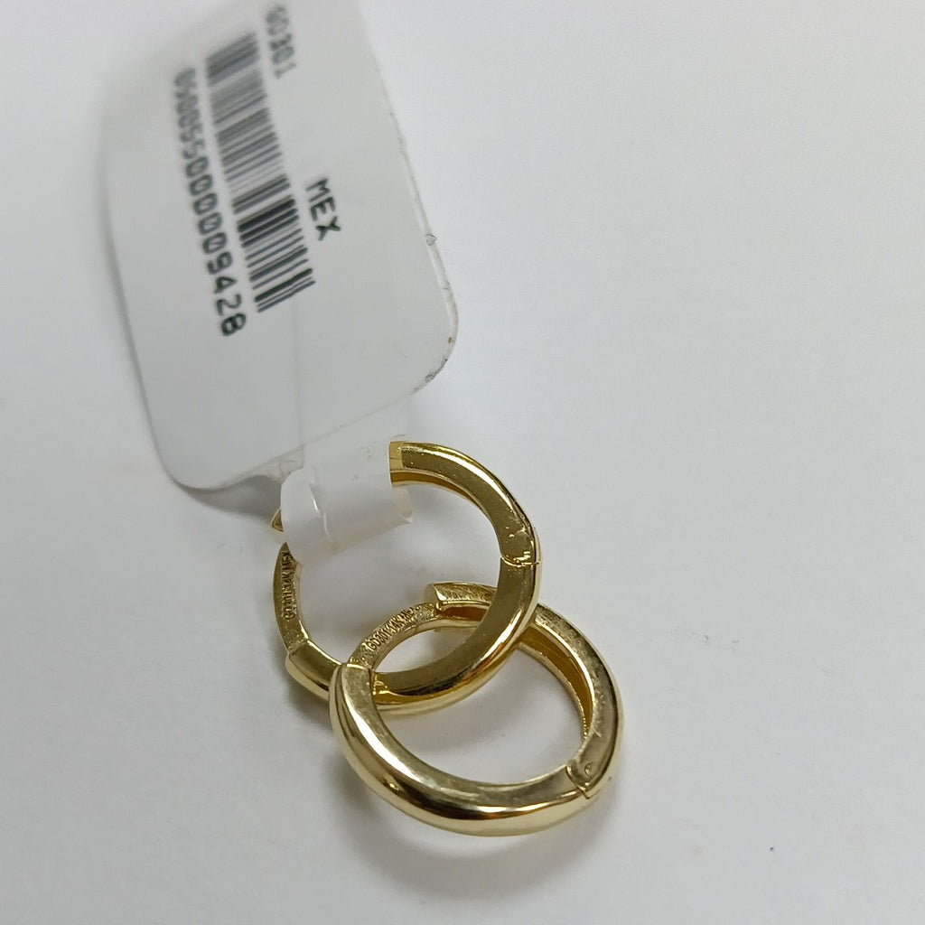 ARETES HUGGIES LISAS 14K 1.4 GR (NUEVO)